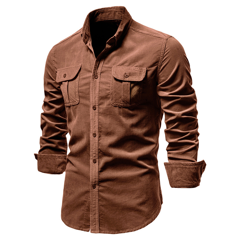 Męskie kurtki koszulowe z sztr – Corduroy Button Up Shirt Men recenzja i cena
