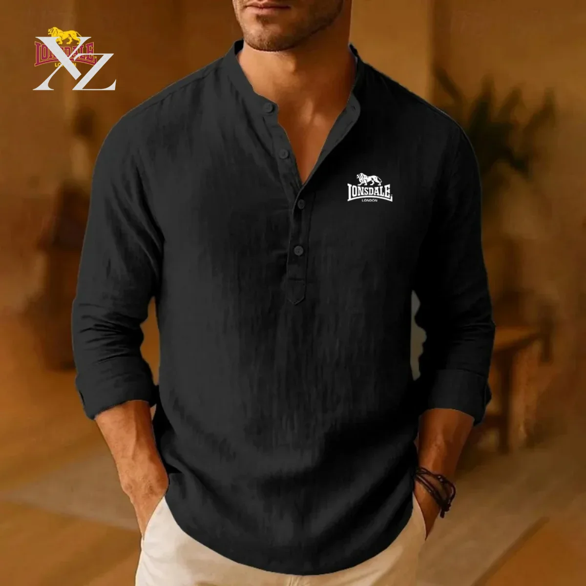 LONSDALE – nowa kolekcja męski – Mens Linen Shirt Long Sleeve recenzja i cena