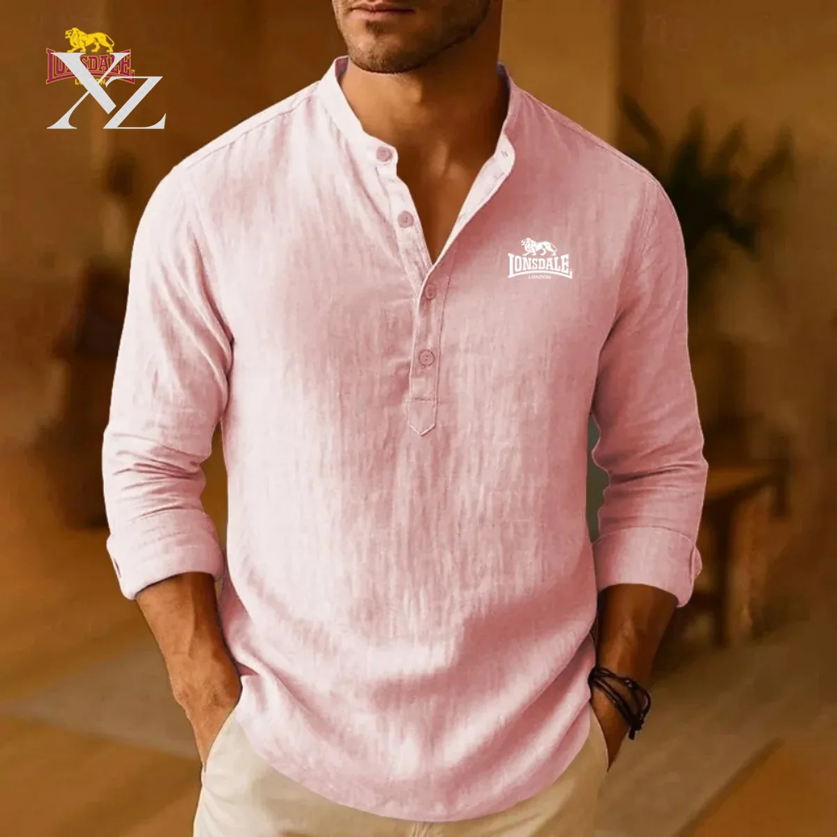 LONSDALE – nowa kolekcja męski – Mens Linen Shirt Long Sleeve recenzja i cena