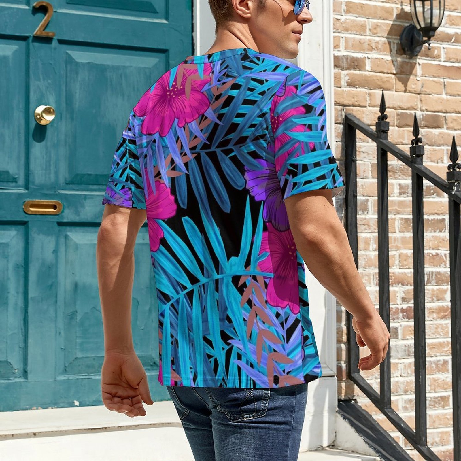 Luźna koszulka T-shirt z tropi – Vintage Hawaiian Floral Shirt recenzja i cena