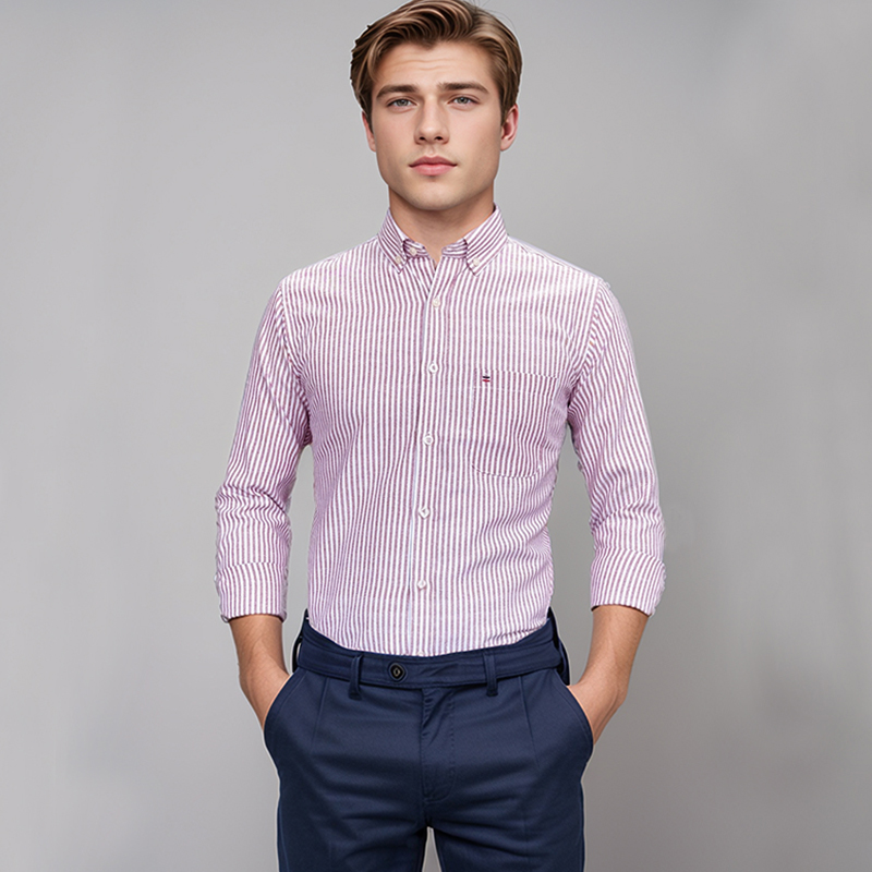 Męska 100% bawełniana koszula  – Oxford Cotton Casual Shirt Business recenzja i cena
