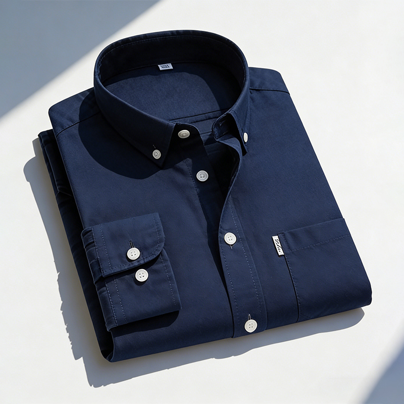 Męskie koszule z długim rękawe – Oxford Cotton Casual Shirt Business recenzja i cena
